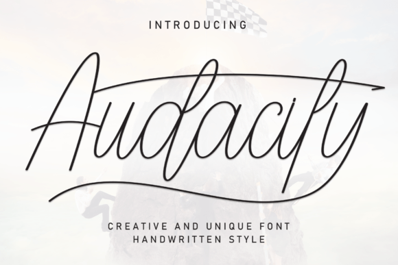 Audacity: A Modern Script Font for Elegant Editorial Design