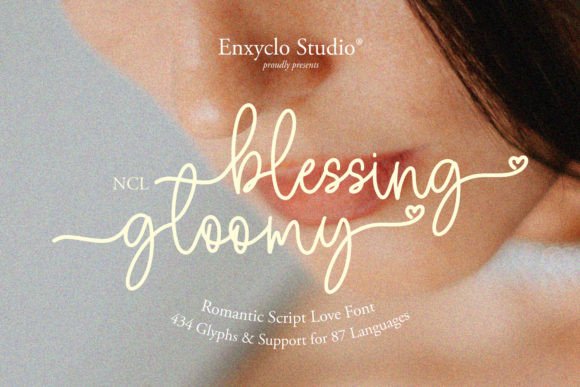 Blessing Gloomy: A Romantic Script Font That Elevates Small Business Branding