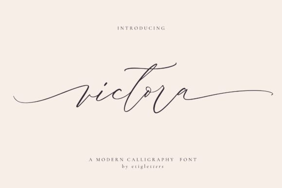 Elegant Handwritten Charm with the Victora Script Font