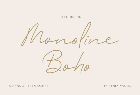 Monoline Boho: A Minimalist Script Font for Branding That Stands Out