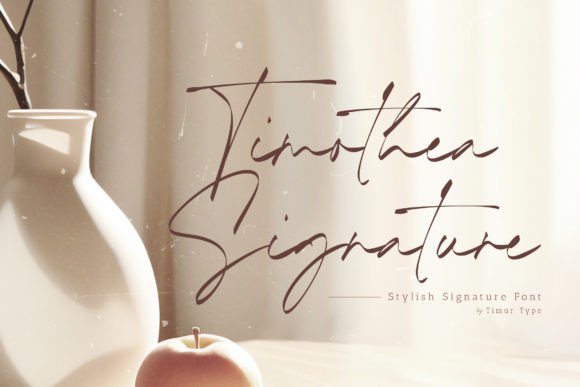 Timothea Signature: A Stylish Script Font for Sophisticated Brand Identities