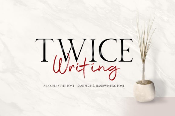 Twice Writing: A Modern Duo Font for Crafters and Product Designers